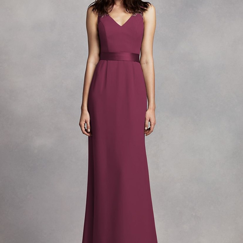 EUC Vera Wang Wine Bridesmaid Dress Size 0